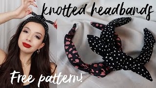 How to Make Knotted Headbands Tutorial  Easy DIY  w PATTERN  2 Styles [upl. by Anillek]