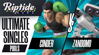 Cinder Little Mac vs Zandomo ROB  Riptide 2024  Ultimate Singles  R1 Pools [upl. by Aidahs]