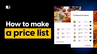 How to Make a Price List  Flipsnackcom [upl. by Esinert]