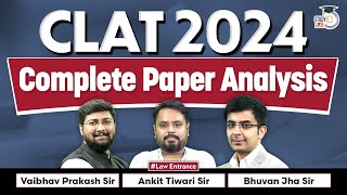 CLAT 2024 Paper Analysis  CLAT 2024 Question Paper Solution  Complete Paper Analysis CLAT 2024 [upl. by Ramej]