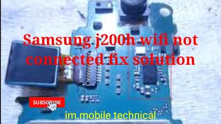 Samsung j200h WiFi not connected 100 fix solution [upl. by Nalid532]