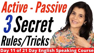 Active and Passive Voice Tricks  3 Secret Rules  Active Voice and Passive Voice in English Grammar [upl. by Nyrehtak]