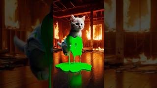 🔥😺 Hero Dad Cat Rescues Kitten from Burning House 🏠⚠️animation cattales catfunny supercat [upl. by Reamy931]