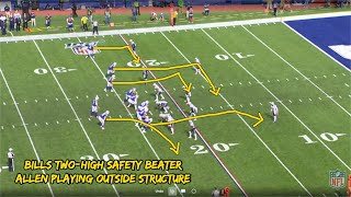 Bills Two High Safety Beater Concepts  Allen to Beasley Outside of Structure [upl. by Afaw]