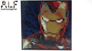 LEGO Art 31199 Marvel Studios Iron Man MARK LXXXV  Lego Speed Build Review [upl. by Ahtela]