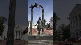 Vertical video Saransk Russia Monument to AS Pushkin Fountain descent Republic of Mordovia [upl. by Jezabella]