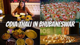 Bhubaneswar Street Food amp Odia Thali  Odisha Food Tour  Chaat Thali Momos Rabri Lassi [upl. by Cross]