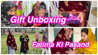 Gift Unboxing  Fatima Ki Pasand  Malik Waqar Vlogs [upl. by Shanahan]