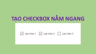 Tạo CheckBox nằm ngang đáp ứng các màn hình [upl. by Dellora]