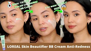 This Green BB Cream CHANGES To Match Your Skin Tone LOreal Magic BB Cream AntiRedness [upl. by Llenrap]