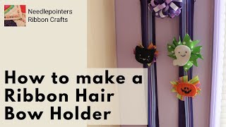 How to make a ribbon Hair Bow Holder [upl. by Tove]