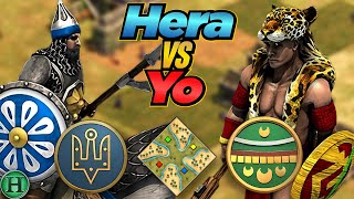 Slavs vs Aztecs  1v1 EW River Divide vs Yo  AoE2 [upl. by Denys925]