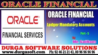 Oracle Finacialonline training Ledger Mandatory Accounts Part5 by SaiRam [upl. by Aldarcie809]