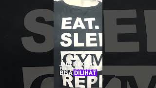 Singlet Fitness Gym EAT SLEEP GYM REPEAT fitnes35 ribu aja WA087884599359 bajugympria bajugym [upl. by Tavis]