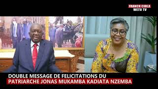 Double message du Patriarche Jonas MUKAMBA à Félix TSHISEKEDI et Judith SUMINWA Mbujimayi [upl. by Nabroc]