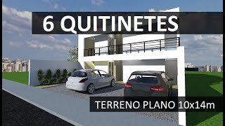 Projeto de 6 Quitinetes no Terreno de 10x14m [upl. by Stormy]