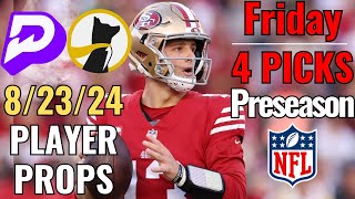 PRIZEPICKS FRIDAY NFL PRESEASON 823 CORE PLAYER PROPS 3 GAMES [upl. by Amak]