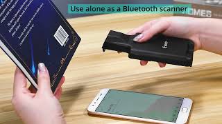 Eyoyo 2D Back Clip Bluetooth Barcode Scanner Work with Phone [upl. by Arakihc912]