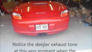 Porsche 987 Boxster Cayman NHP Exhaust Video [upl. by Ramoj]