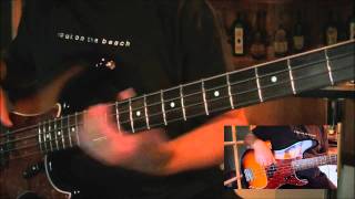 C C RIDER BASS DEMONSTRATION OF JERRY SCHEFFS LEFTRIGHT HAND STYLE [upl. by Elayor]