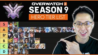 Overwatch 2  SEASON 9 Hero Tier List UPDATED Hotfix Patch [upl. by Kimbra980]