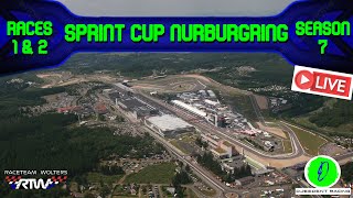 🔴LIVE  Sprint Cup Races 1 amp 2  Season 7 RTW  DjeeDent Racing  Nurburgring  Mercedes SLS Gr4 [upl. by Ah]