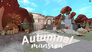 BLOXBURG Autumnal Roleplay Hillside Mansion  House Build [upl. by Imik321]