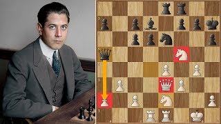 Unworthy  Capablanca vs Bernstein  San Sebastian 1911 [upl. by Wehhtam]