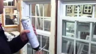 Vinyl replacement windows low expansion foam sealant We are in Connecticut [upl. by Atiker]