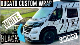 Custom Wrap Fiat Ducato Motorhome Black White Contrast Theme [upl. by Bradleigh]