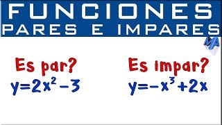 Funciones pares a impares explicación numérica [upl. by Nirot609]