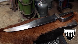 Forging a bowie knife for a giant part 3 making the guard [upl. by Jeffers]