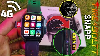 Fire Boltt Snapp 4g SmartWatch Unboxing  fire boltt smartwatch connect to phone  fire boltt 4g pro [upl. by Frissell]