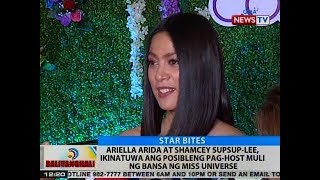 Ariella Arida at Shamcey SupsupLee ikinatuwa ang posibleng paghost muli ng bansa sa Miss Universe [upl. by Semela35]