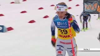 Världscupen Längskidor 2324 Trondheim Skiathlon Damer FörVM Jessie Diggins vs Ebba Andersson [upl. by Gwen262]