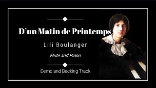 D’un Matin de Printemps  Lili Boulanger  Demo and Backing Track [upl. by Grete]