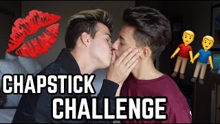 CHAPSTICK CHALLENGE WITH BOYFRIEND w ItsJustNick [upl. by Uyr]