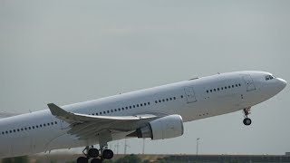 Hi Fly Airbus A330202 Landing amp Short Take Off  LeipzigHalle Airport Rwy 26R 28042018 [upl. by Riek505]