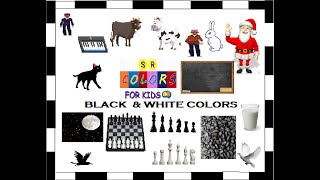 Black amp White color  Black amp White things  Colors Rhymes SR Colors for kids [upl. by Llerrac]