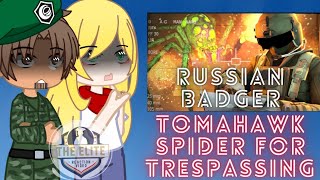 GATE React to RUSSIAN BADGER Tomahawking spider for trespassing [upl. by Onra76]