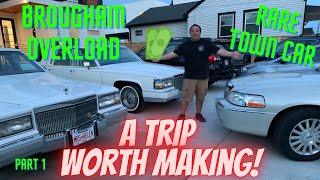 RARE Lincoln Town Car and Cadillac Brougham D’Elegance purchase 1000 miles from home ROAD TRIP Pt 1 [upl. by Kristie]