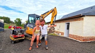 GROS CHANTIER TERRASSEMENT  TRAVAUX RENOVATION MAISON EP 37 [upl. by Reede940]