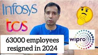 63000 employees resigned in 2024  TCS infosys Wipro  Corporate News  Layoffs and Recession [upl. by Adiahs]