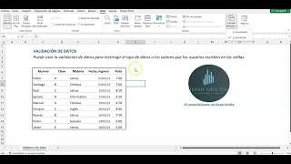 Validación de datos en Excel  Parte VIII [upl. by Tuck]