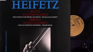 LP Sibelius  Violin Concerto  Heifetz side B [upl. by Howlond]