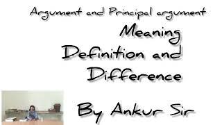 Argument and Principal Argument of a complex number  how to find Argument of a complex number [upl. by Ilamad]