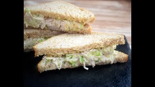 Receta casera del Sándwich de Ensalada de Pollo [upl. by Stannwood]