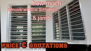 magkano ang jalousie window with Jamb ang Grills [upl. by Symer]