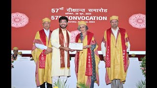 Sarthak Kohli BTCSE2024 on receiving the Directors Gold Medal at the 57th Convocation 2024 [upl. by Ojytteb]