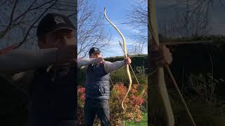 Shooting a Light Yew Recurve Bow [upl. by Alliehs980]